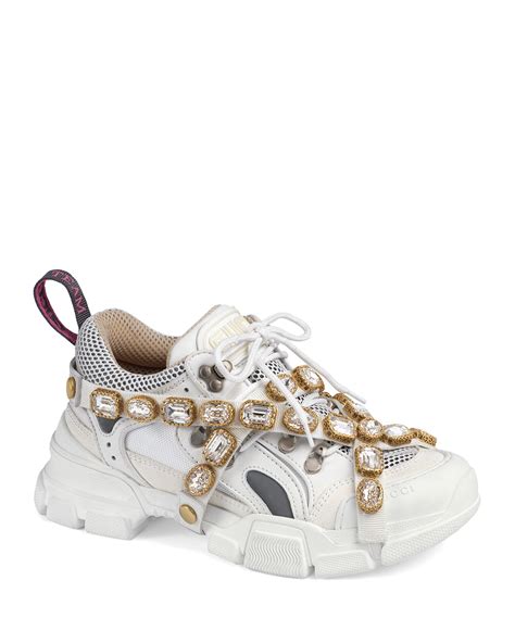 gucci sneakers chain white